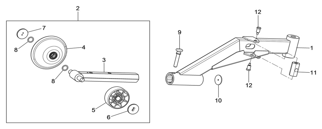 Bead breaker arm unit (750490610, RAVAGLIOLI)