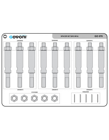 Supplemental set of m12 and m14 spacers (GO070, GOVONI)
