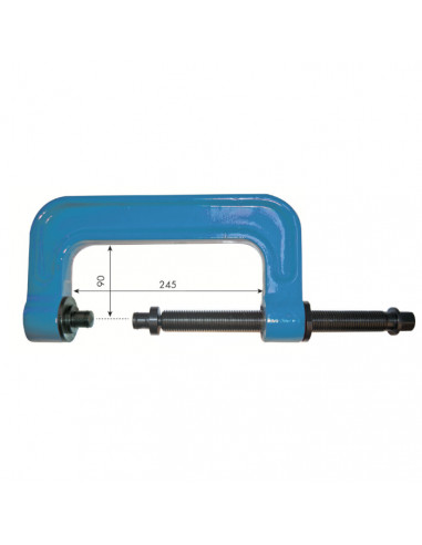 Universal C-bracket press frame with Tr27 trapezoidal spindle (GO120, GOVONI)