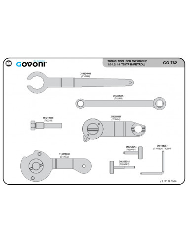 Timing tools vw group 1.0-1.2-1.4 tsi/tfsi (GO762, GOVONI)