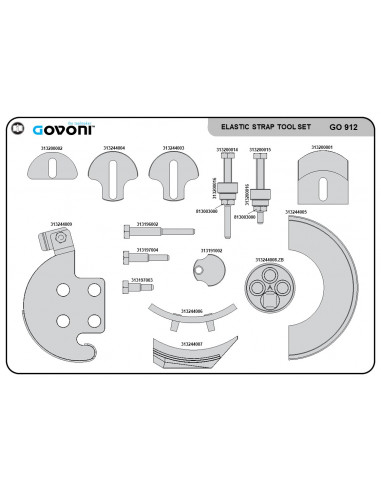 Elastic strap tool set (GO912, GOVONI)