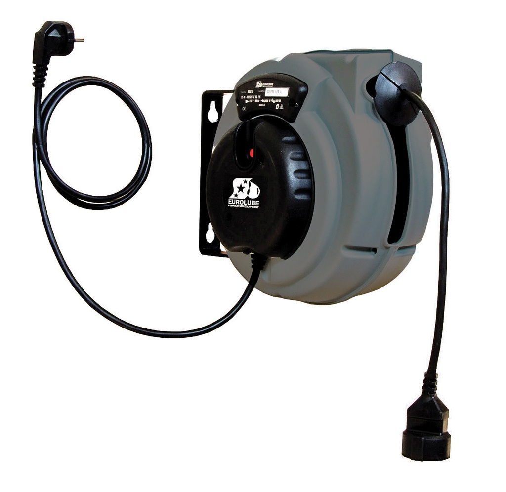 E15 kabeļa spole 230 V – 15 m (55010, EUROLUBE)
