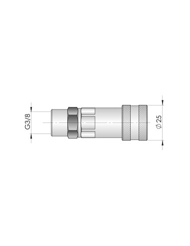Hydraulic cylinder 17 t, steel, 70 mm stroke, quick coupling (GO1018Q, GOVONI)