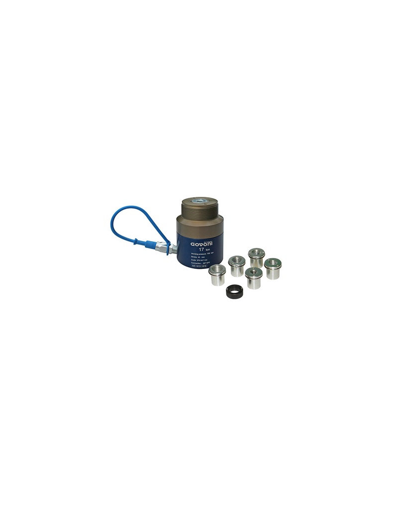 Hidraulinis cilindras 17 t, aliumininis, eiga 43 mm, greitoji jungtis (GO1061Q, GOVONI)