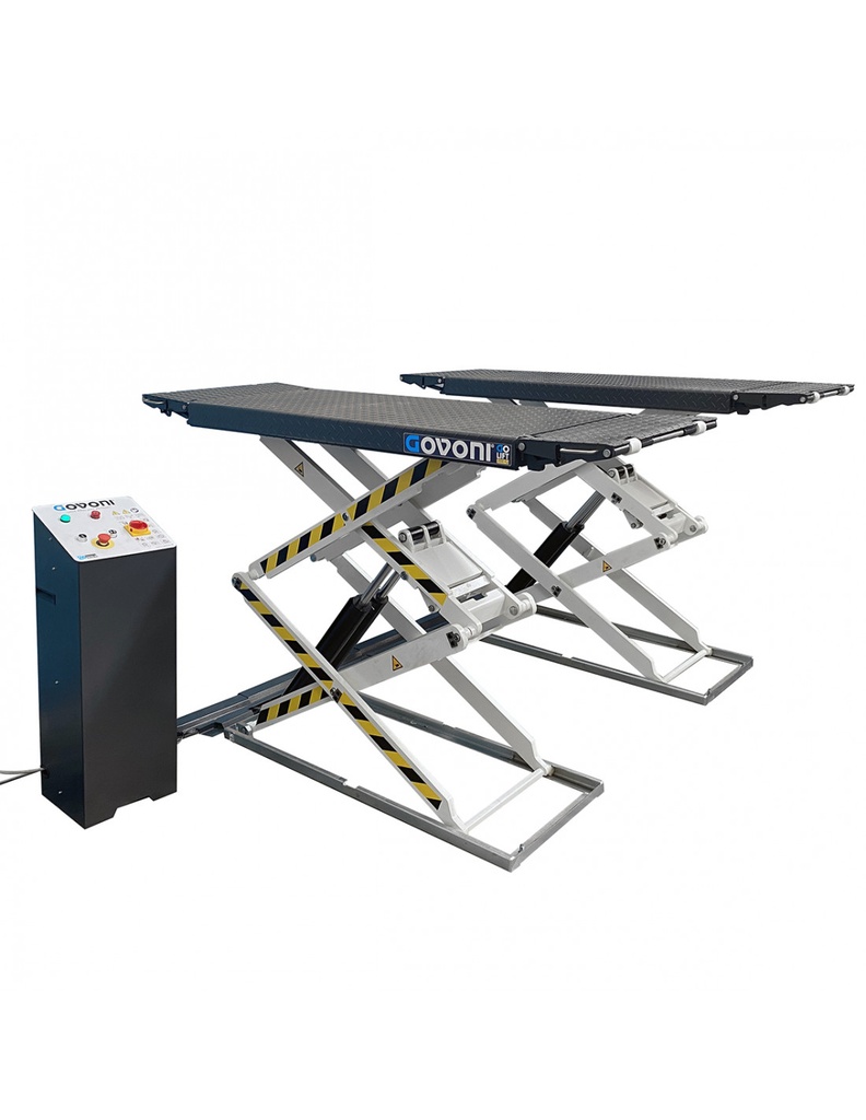 Electro-hydraulic double scissor lift lowprofile - 3.5 ton single-phase (GO3020-M, GOVONI)