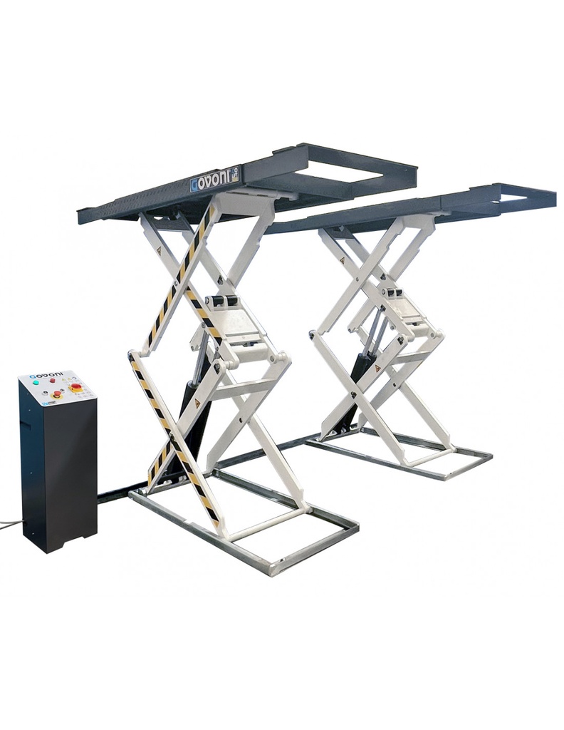 Electro-hydraulic double scissor lift lowprofile- 4 ton single-phase (GO3021-M, GOVONI)