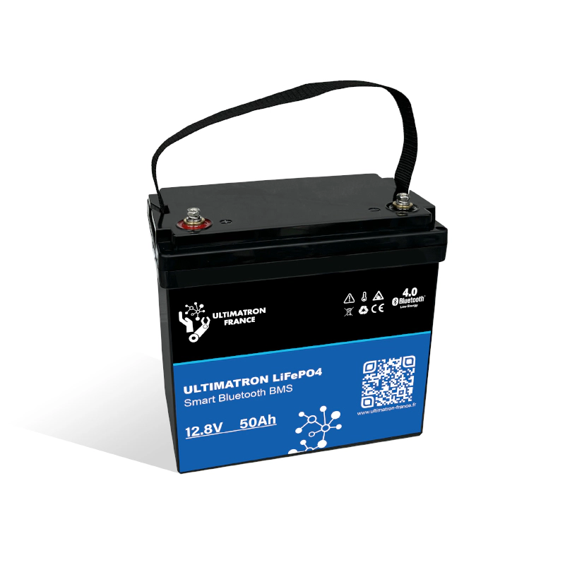 Ličio akumuliatorius LiFePO4 12,8 V 50 Ah su Bluetooth ir išmaniuoju BMS (UBL-12-50, ULTIMATRON)