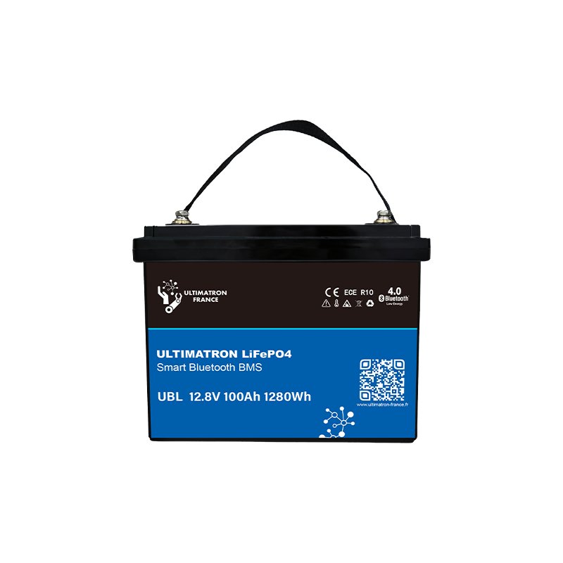Litija akumulators LiFePO4 12,8 V 100 Ah ar Bluetooth un viedo BMS (UBL-12-100-PRO, ULTIMATRON)