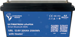 Ličio akumuliatorius LiFePO4 12,8 V 300 Ah su Bluetooth, išmaniuoju BMS ir šildymu (UBL-12-300H-PRO, ULTIMATRON)