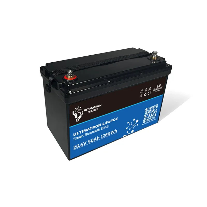 Ličio akumuliatorius LiFePO4 25,6 V 50 Ah su Bluetooth, išmaniuoju BMS ir šildymu (UBL-24-50H, ULTIMATRON)