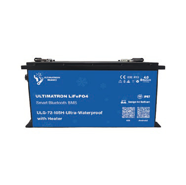 Golf cart lithium battery LiFePO4 73.6V 105Ah with Bluetooth and smart BMS and heater, IP67 (ULG-72-105H-ULTRA, ULTIMATRON)