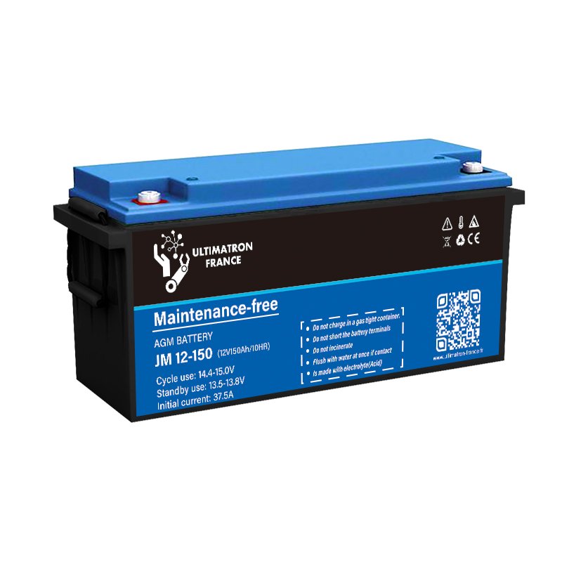 AGM saulės energijos akumuliatorius 12 V 150 Ah, gilaus iškrovimo (JM-12-150, ULTIMATRON)