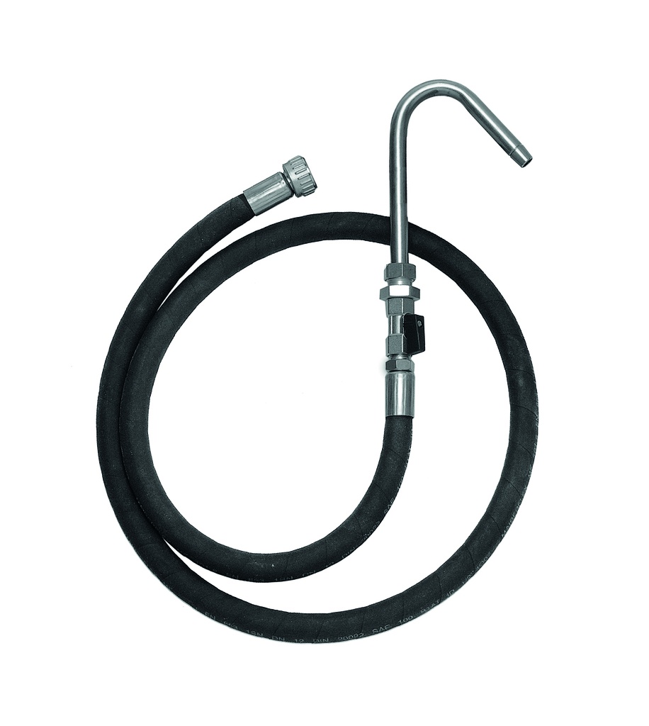 Eļļas šļūtene 1,5 m x 3/4 collas, ar vārstu un 135° caurulīti (1132110, EUROLUBE)