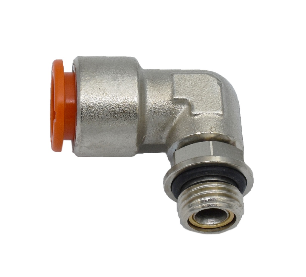 Push-in Fitting 90°, Ø12 mm – 1/4 in. BSP Male (1319256, EUROLUBE)