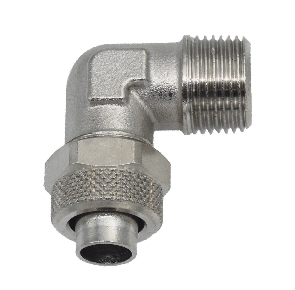 Iespraužamais leņķa savienojums 90°, Ø12 mm – 3/8 collas BSP ārējā vītne (1319257, EUROLUBE)