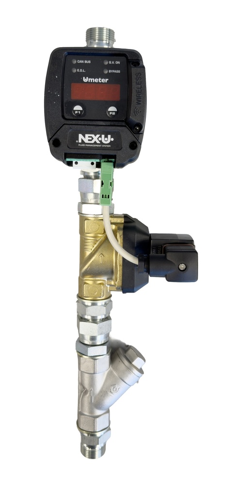 NEX·U® Didelio srauto linijinio skaitiklio komplektas alyvai ir antifrizui 3/4 col. BSP, išorinis–išorinis sriegis (53872, EUROLUBE)