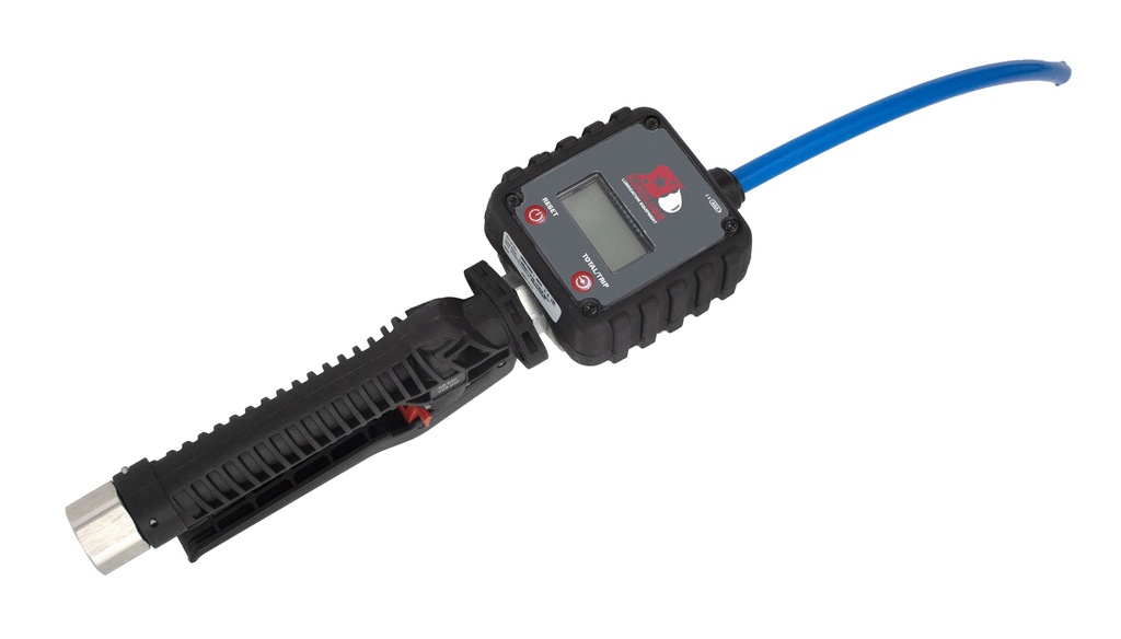 Digitālais šļūtenes gala skaitītājs AdBlue®, ar mīksto aizvēršanu, slēdzams, ar taisnu izplūdes šļūteni, 1/2 collas (I) BSP (30210, EUROLUBE)