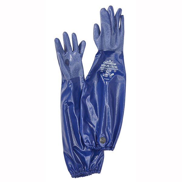 Protective Gloves for WD-100 (NBR, Blue), incl. Fastening Tape (2222098, IBS SCHERER)