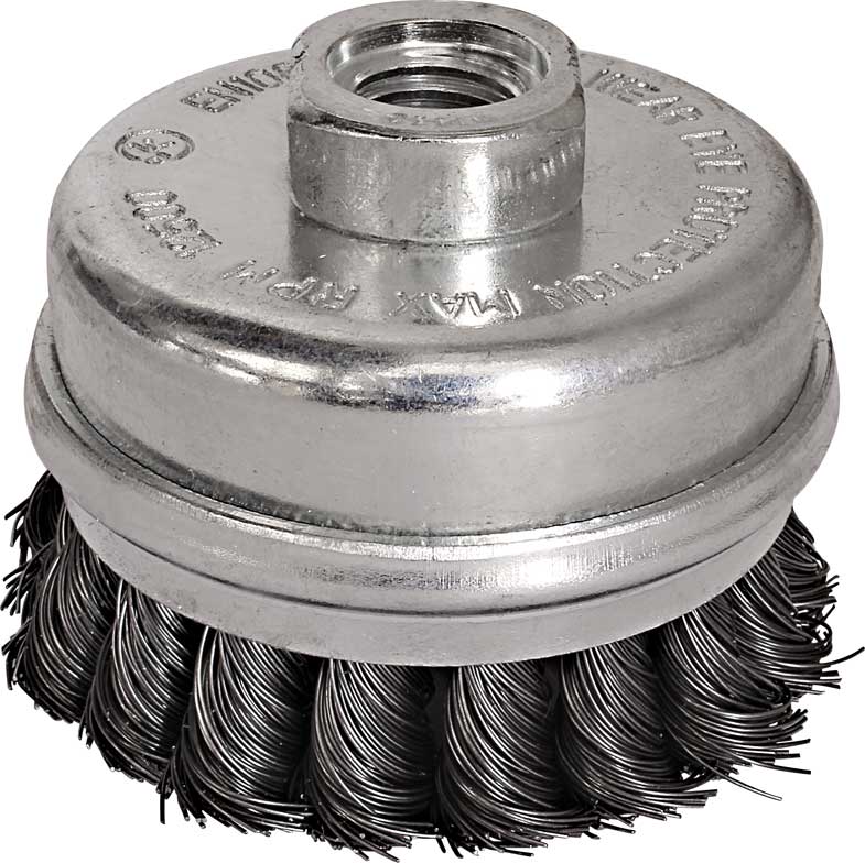 Kausveida savītas stieples suka ar atbalsta gredzenu 65 mm, M14 (00034230, PICHLER)