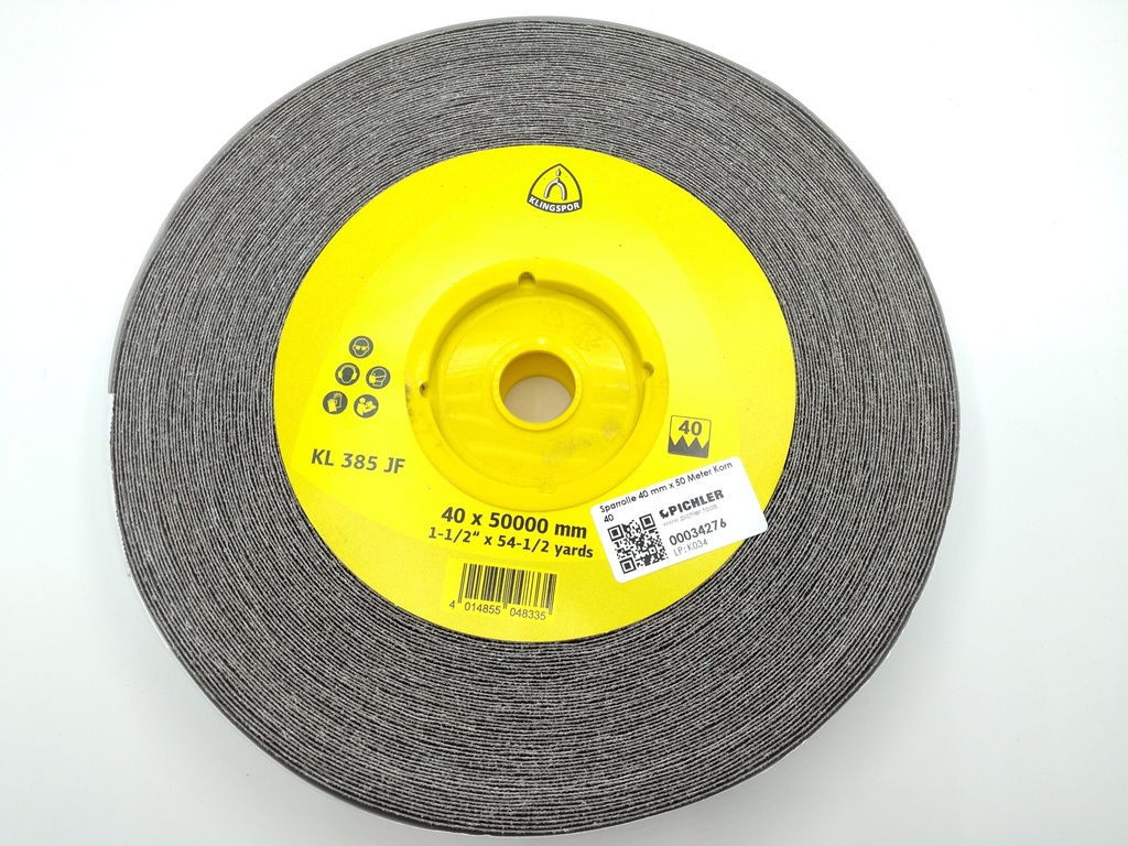 Sanding Roll 40 mm x 50 m, Grit 40 (00034276, PICHLER)