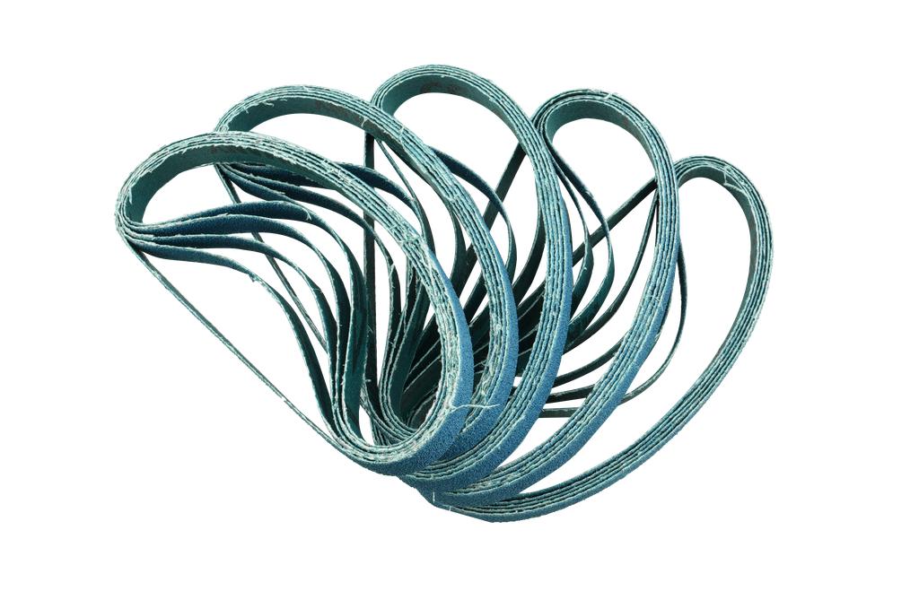 High-performance flex sanding belt blue 10x330 mm, P80, 25 pcs (00034292, PICHLER)