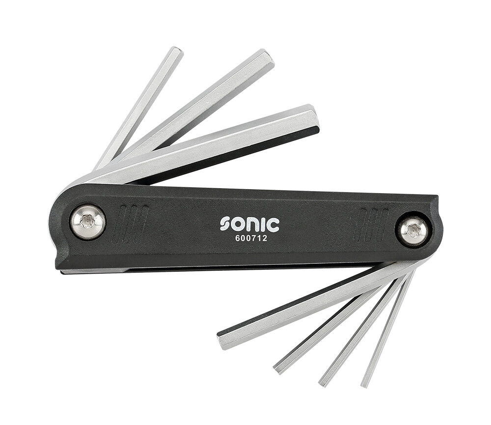 Hexagon key wrench set (folding) (600712, SONIC)