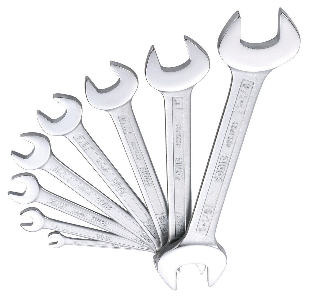 Open-end wrench set (SAE), 8 pcs (600806, SONIC)