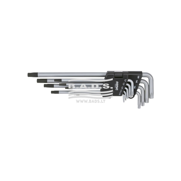 Lenktų ilgų TORX komplektas (9vnt), Sonic Equipment, 600902