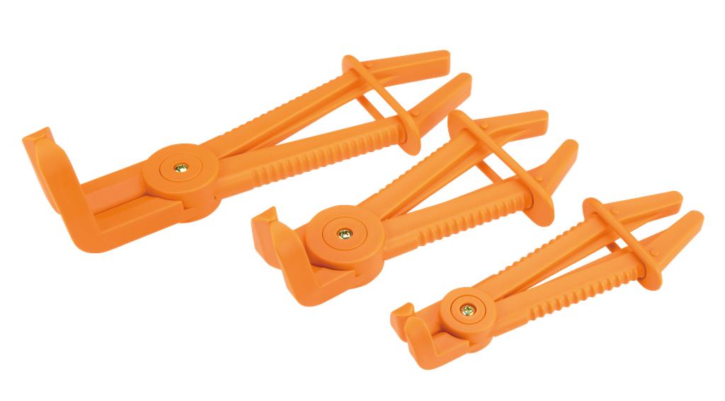 Plastic hose clamping pliers set, 3 pieces, dia. 4-25 mm (12273000, PICHLER)