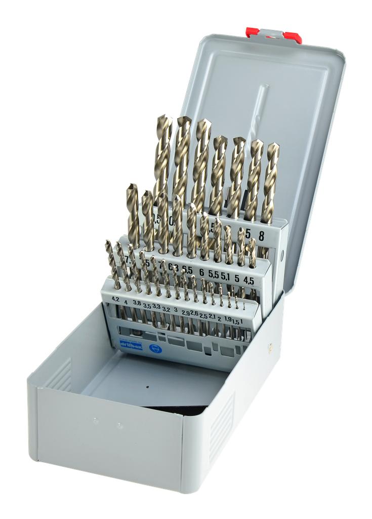 Drill bit set HSS-Co DIN 338 RN, 1–10.5 mm, 32 pcs., in cassette (20200350, PICHLER)
