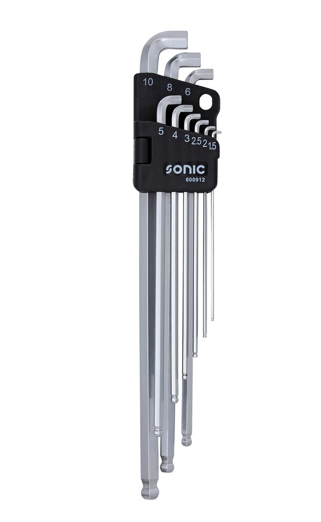 Sonic Extra Long Hex Key Set 9pcs 1.5-10mm (600912, SONIC)