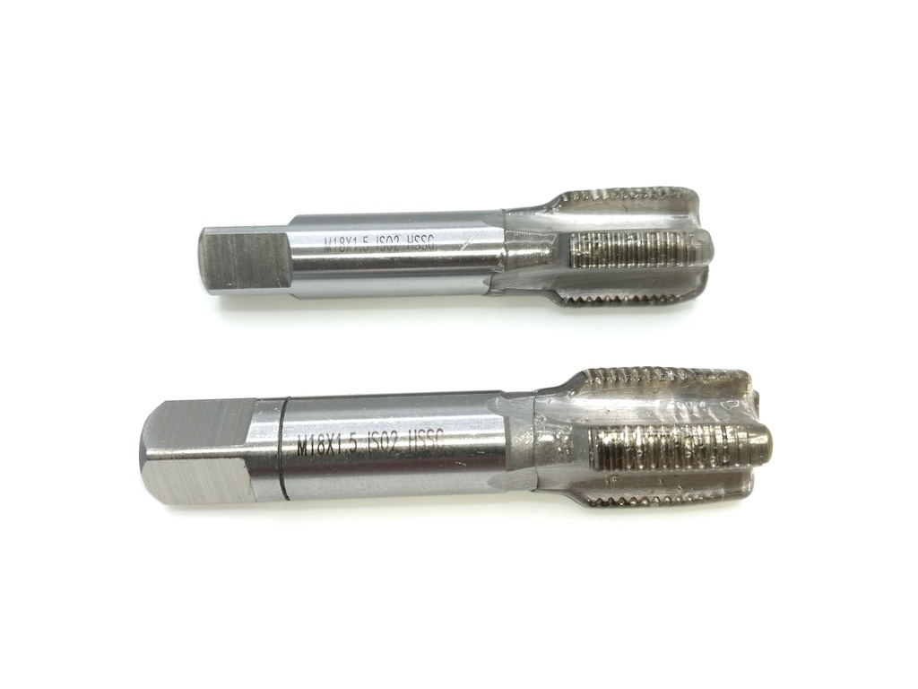 HSS hand tap set M18x1.5 (metric fine), 2 pcs (2330180, PICHLER)