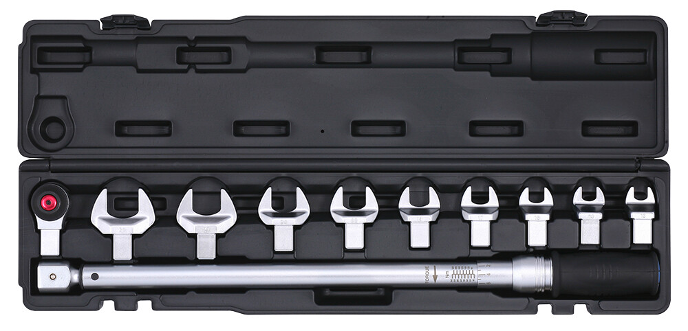 Dinamometrinis raktas 14×18 mm su priedais (11 vnt.) (601106, SONIC)