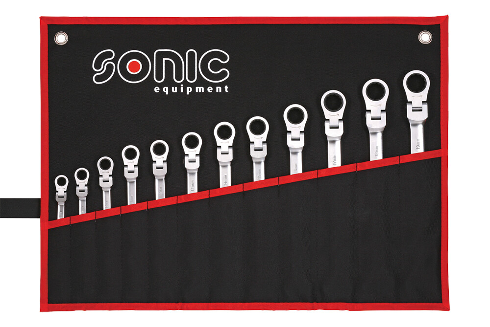 Raktų terkšlinių vartomų komplektas, 12 vnt (601218, SONIC)