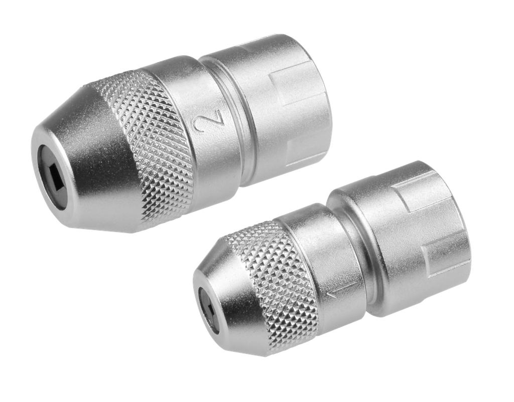 Vītņgriežu turētāju komplekts, izmēri 1 un 2, 2–5 mm un 4,5–9 mm (26820205, PICHLER)
