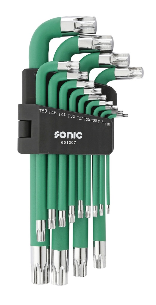 Izliektu TORX atslēgu komplekts ar magnētu 13gab. (601307, SONIC)