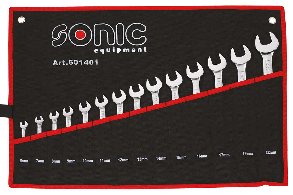 Sonic Combination Wrench Set in Pouch 14pcs (601401, SONIC)