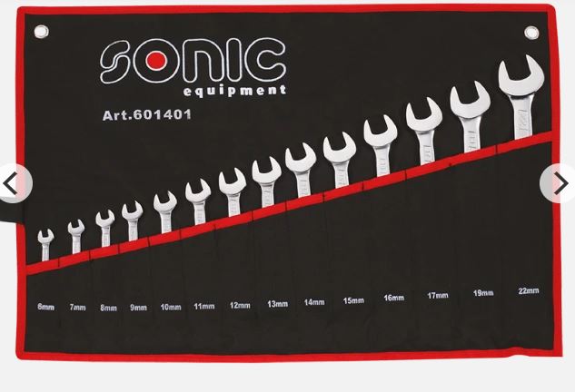 Sonic Combination Wrench Set in Pouch 14pcs