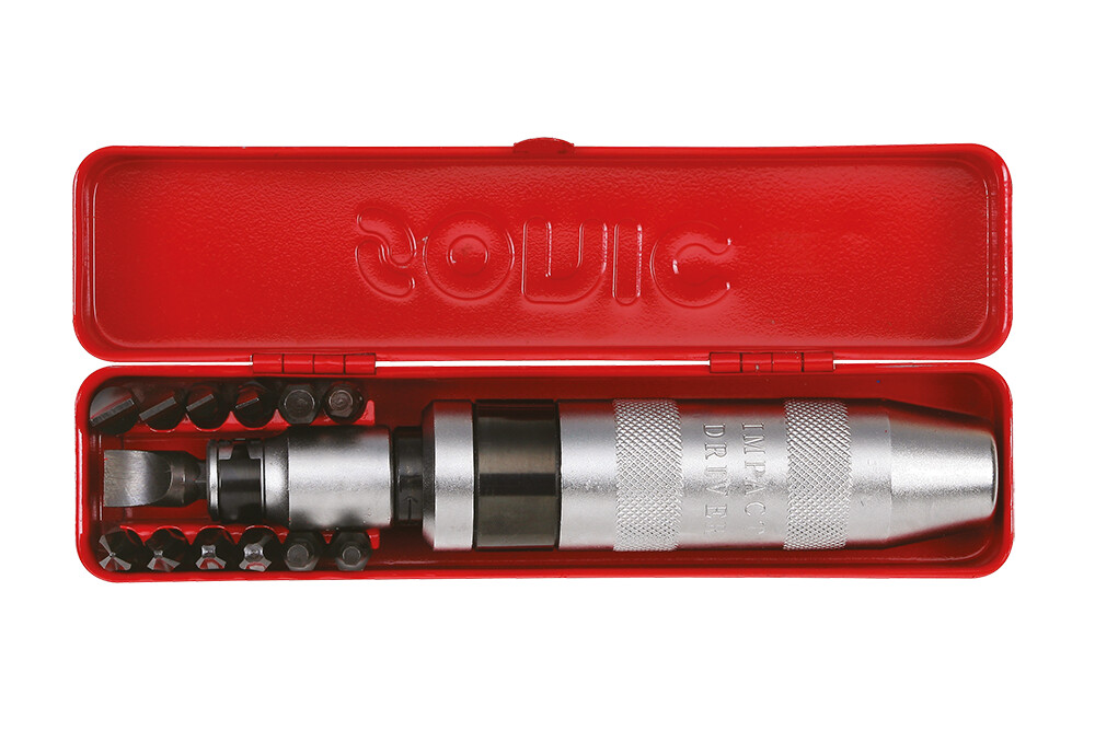 Impact screwdriver with bit set, 15 pcs (601503, SONIC)