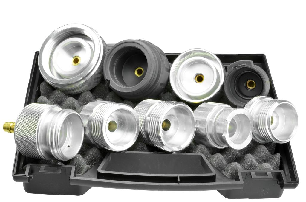 Radiator cap test adapter set, 9 pcs (4056150, PICHLER)