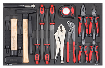 Įrankių komplektas į vežimėlius, 17vnt. 601707, SONIC EQUIPMENT [601707] []