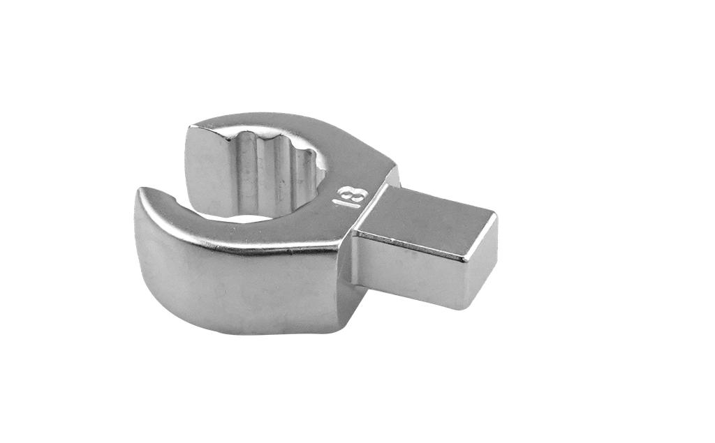 Įstatomas atviras kilpinis raktas 18 mm, jungtis 9x12 mm (41502258, PICHLER)