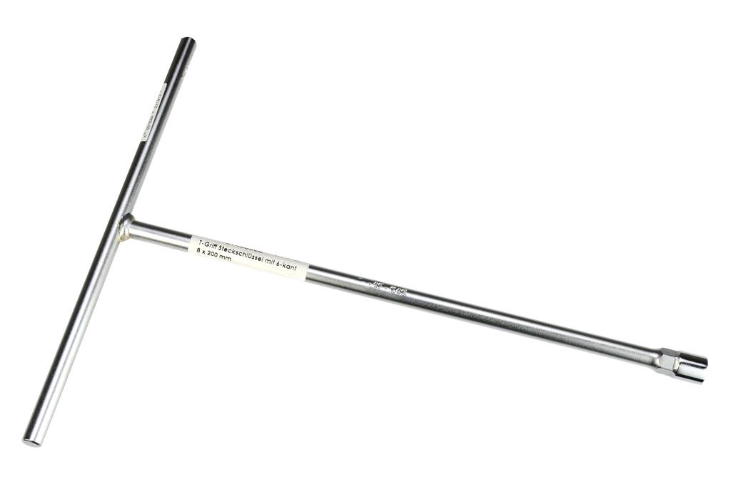 T formos raktas su 6 briaunų galvute 8 x 200 mm (51450308, PICHLER)