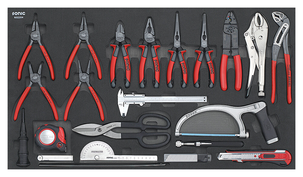 Įrankių komplektas į vežimėlius, 22vnt., SONIC EQUIPMENT (602204, SONIC)