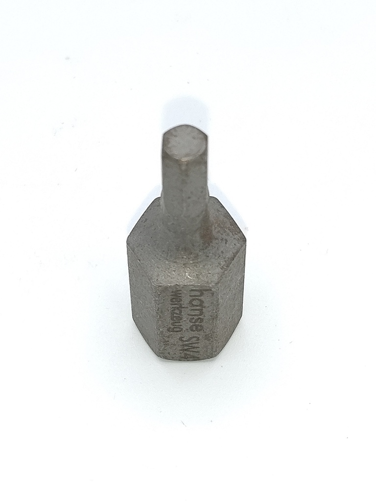 Hex Socket Bit Insert for 10 mm Hex Drive, SW 4 mm, Length 30 mm (57020400, PICHLER)