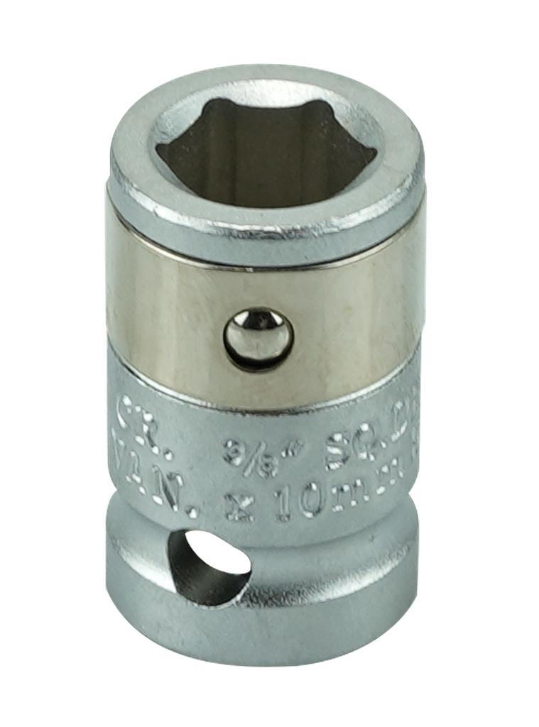 Uzgaļu turētāja adapteris 10 mm ar lodītes fiksatoru, 3/8 collas piedziņa (57070000, PICHLER)