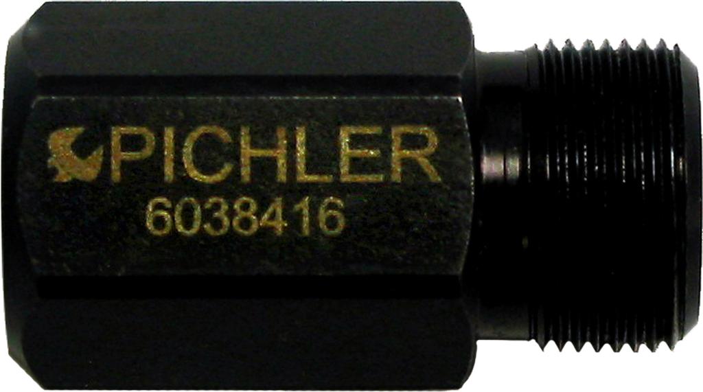Screw-in adapter, external thread M17x1 / internal M14, for injector puller (6038416, PICHLER)