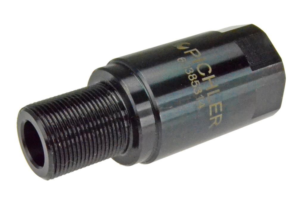 Ištraukimo adapteris, išorinis sriegis M17x1 / vidinis sriegis M20x1,5, BOSCH elektromagnetinių vožtuvų purkštukams (60385314, PICHLER)