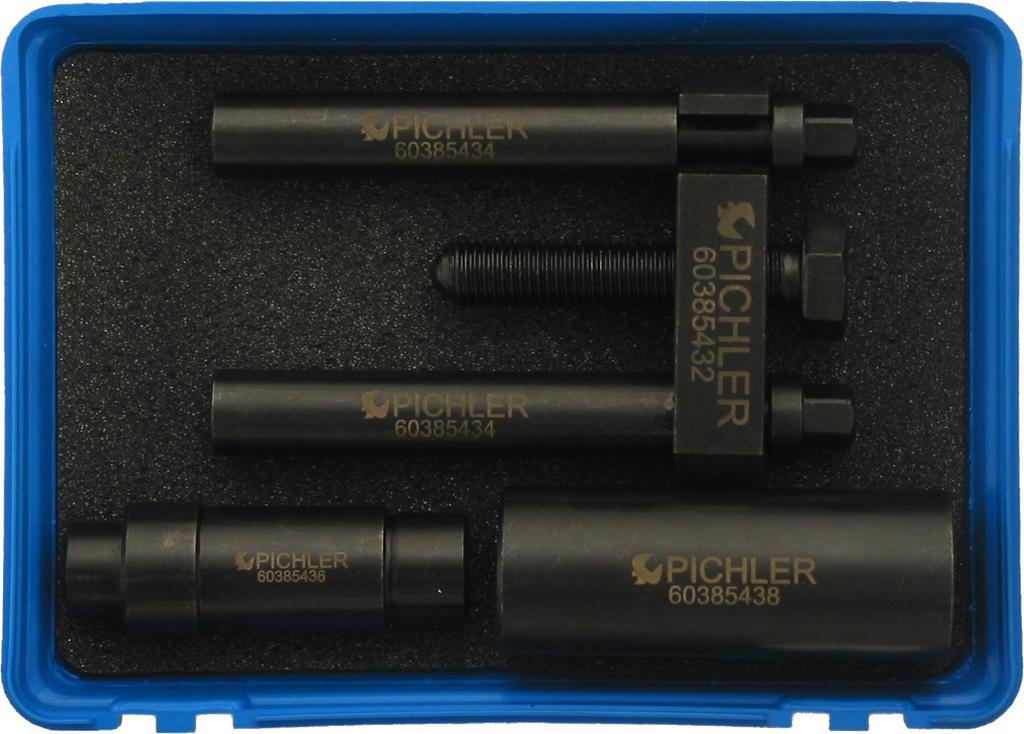 Press-In Tool Set for Injector Sleeve and Shaft Seal Installation PSA DV6, 6 pcs. (60385430, PICHLER)