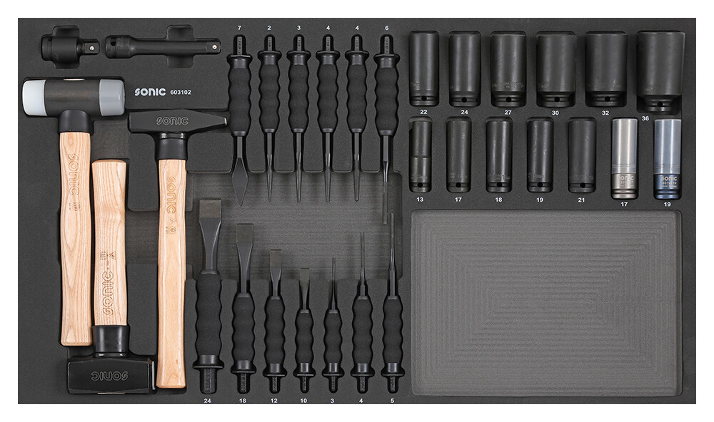 Instrumentu komplekts ratiņiem (31 gab.) (603102, SONIC)